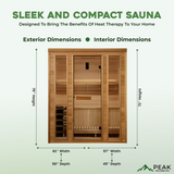 The Zen 3 Person Luxury Indoor Traditional Sauna