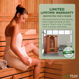 The Zephyr 2 Person Luxury Cedar Near Zero EMF Indoor Full Spectrum Infrared Sauna