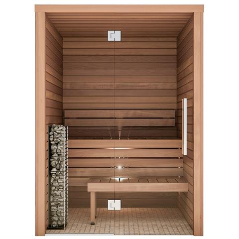 Auroom Cala Glass 3 Person Indoor Traditional Sauna