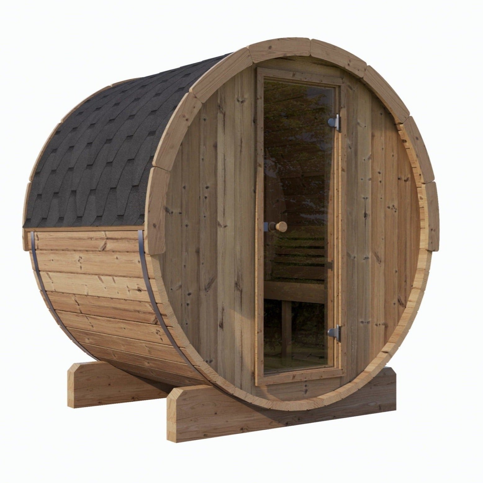 SaunaLife 6 Person 7' Long Barrel Sauna | Ergo Model E8 Sauna Life