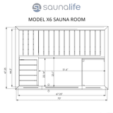 SaunaLife 4 Person Traditional Indoor Sauna | Model X6 Sauna Life