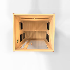 The Cardoba 2 Person Near Zero EMF Full Spectrum Infrared Sauna | Dynamic Saunas thumbnail