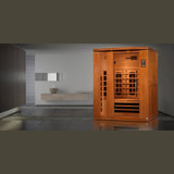 Dynamic Lugano Full Spectrum Near Zero EMF (Under 2MG) FAR Infrared Sauna (3 Person) Dynamic Saunas