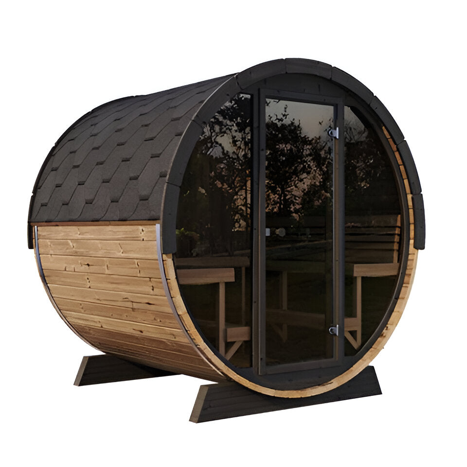 SaunaLife 4 Person 6' Long Barrel Sauna | Ergo Model EE8G Sauna Life