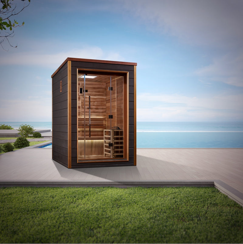 The Narvik 2 Person Luxury Traditional Sauna | Golden Designs