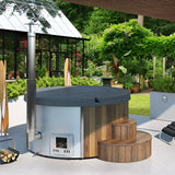 SaunaLife 6-Person Wood-Fired Hot Tub | Model S4B/S4N Sauna Life