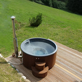 SaunaLife 6-Person Wood-Fired Hot Tub | Model S4B/S4N Sauna Life