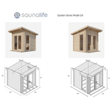 SaunaLife 6-Person Traditional Outdoor Cabin Sauna | Model G4 Sauna Life