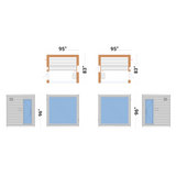 SaunaLife 5-Person Pre-Assembled Outdoor Sauna | Model G6 Sauna Life