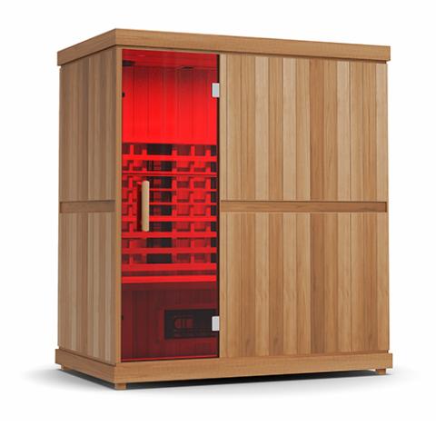 The Nourish 3 Person Indoor Full Spectrum Infrared Sauna with Red Light Therapy