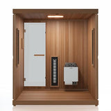 The Trinity 4 Person Indoor Hybrid Sauna with Red Light Therapy