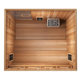 The Trinity 4 Person Indoor Hybrid Sauna with Red Light Therapy