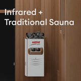 The Energize 2 Person Indoor Hybrid Sauna with Red Light Therapy